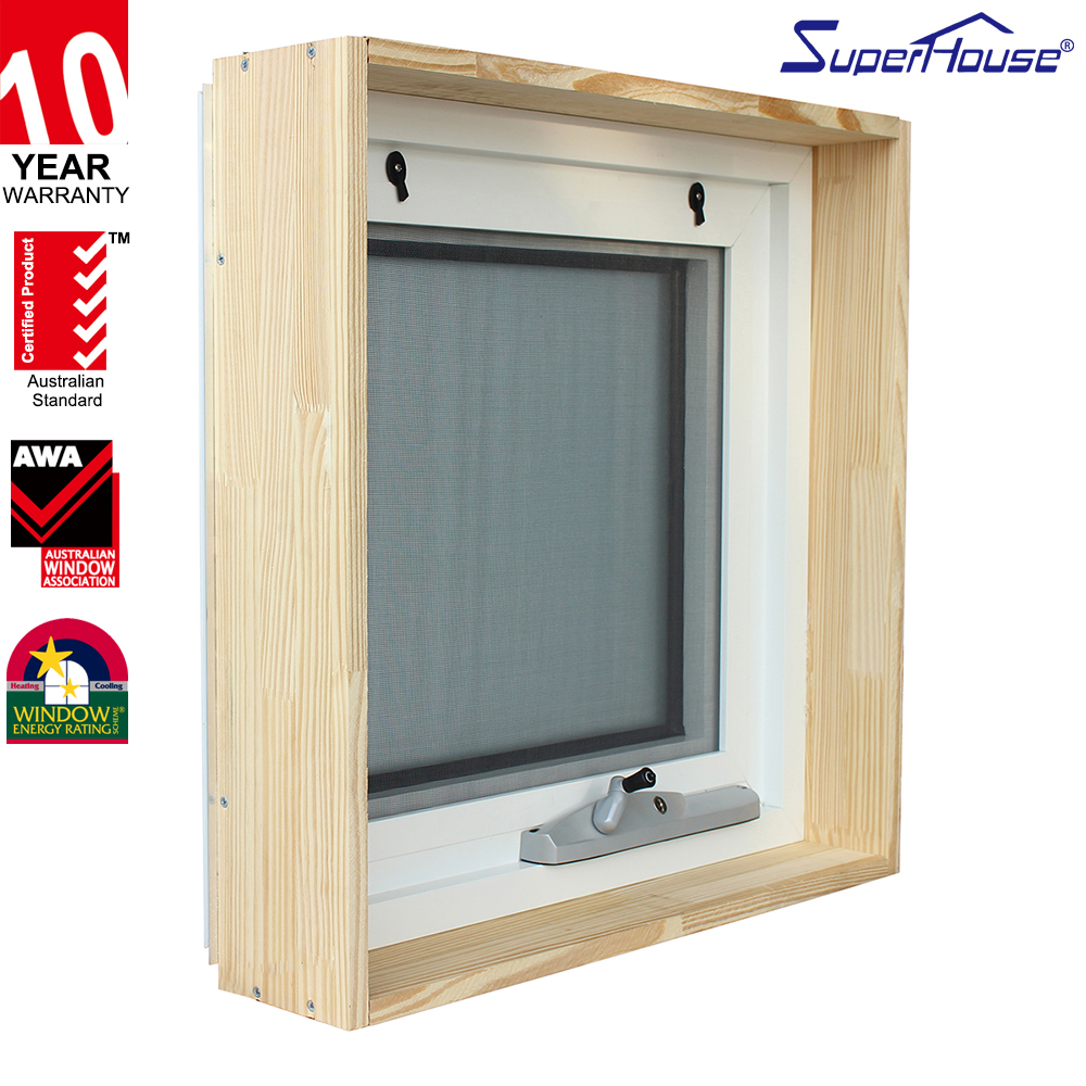Superhouse Single Hung Crank Awning Windows Double Glazed Insulated Aluminium Impact Window High Energy Efficiency Others Window