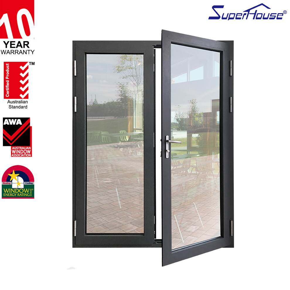 Custom Hinged Door Factory Thermal Alloy Entrance House Entry Impact Break Modern Soundproof Swing Door