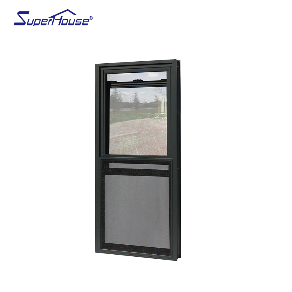 NAFS Approval Aluminum Single Hung Window Ultra Clear Glass High VLT Abundant Natural Light for Apartment Project