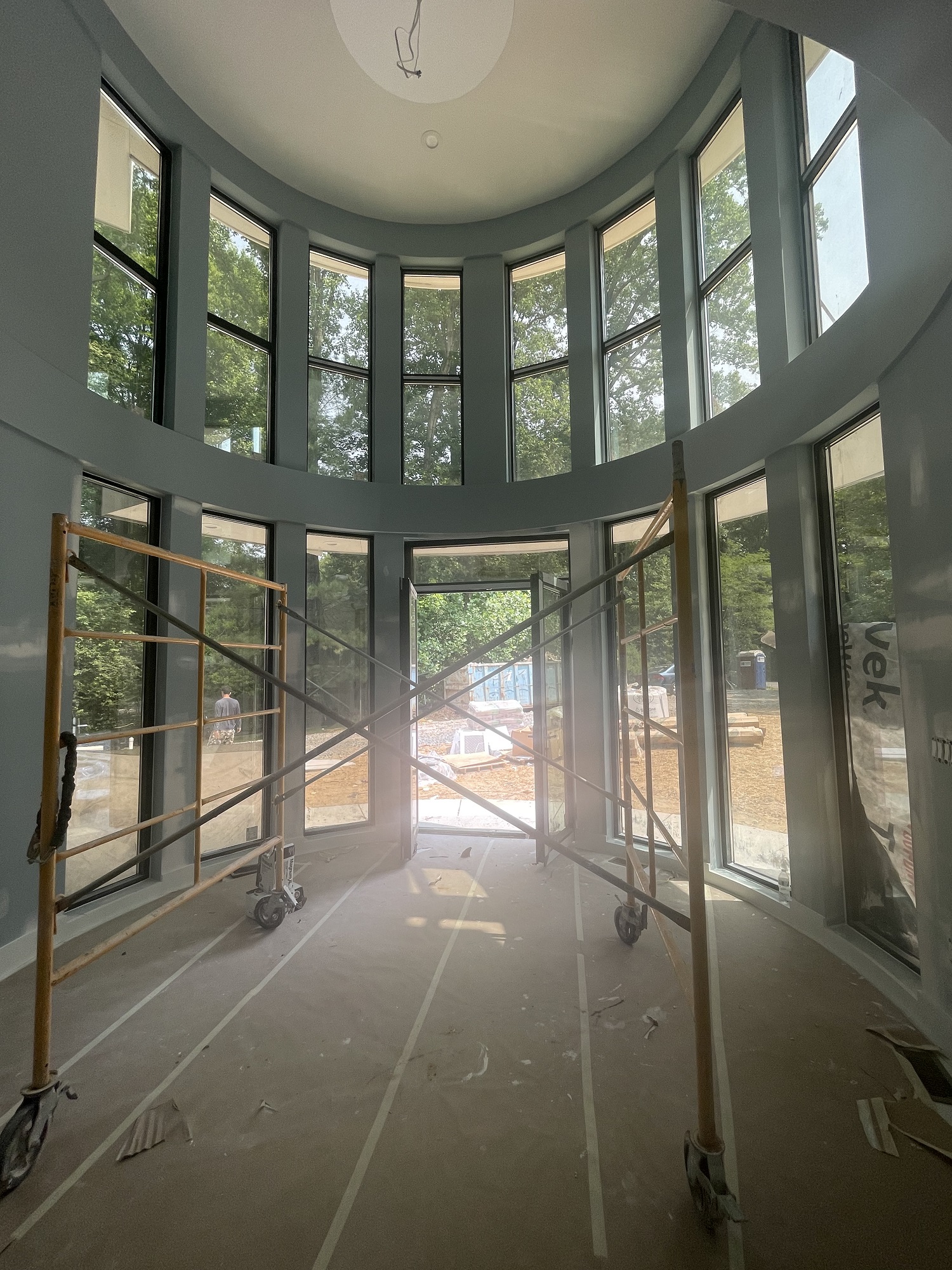 Hurricane Proof NOA NFRC AS2047 Maimi Dade Approval Powder Coating Curved Aluminum Casement Window Swing Modern Hanging Exterior