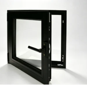 Commercial Restaurant Aluminum Casement Window Double Glazing Multi Point Lock Windproof Heat Insulation Aluminum Swing Window