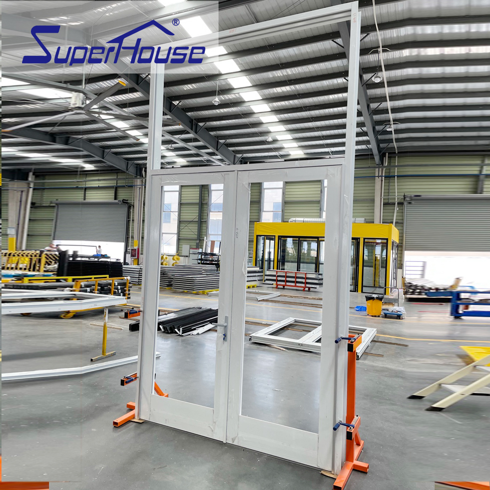 Store Front Storm Door Aluminum Side Opening for Commercial Buildings and Hotels Finished Surface Push Commercial Door