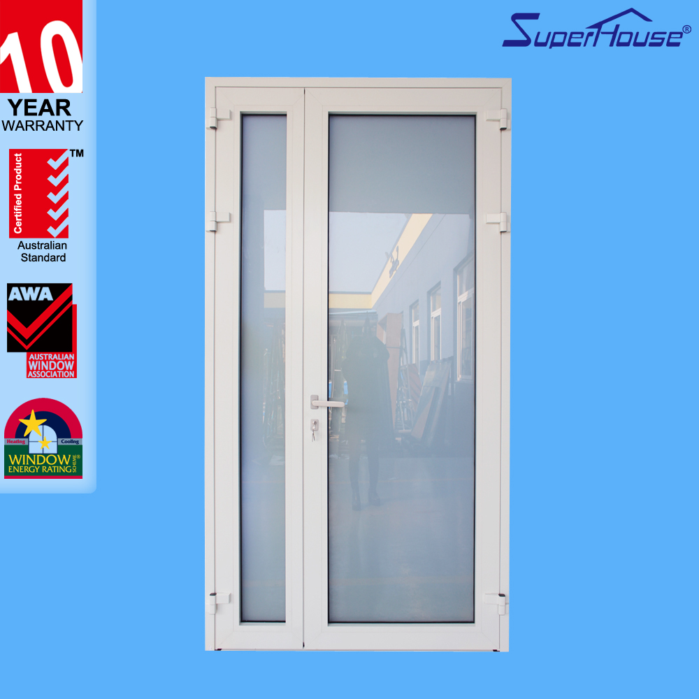 TOP China Manufacturer Frosted Glass Exterior French Glass Door