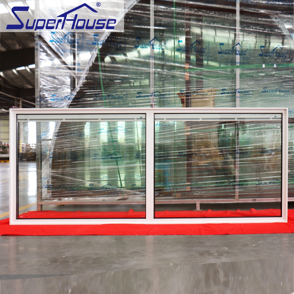 Superhouse Superior Quality Double Glazed Window Sliding Glass Aluminum Stainless Steel Modern Window Graphic Design Customized