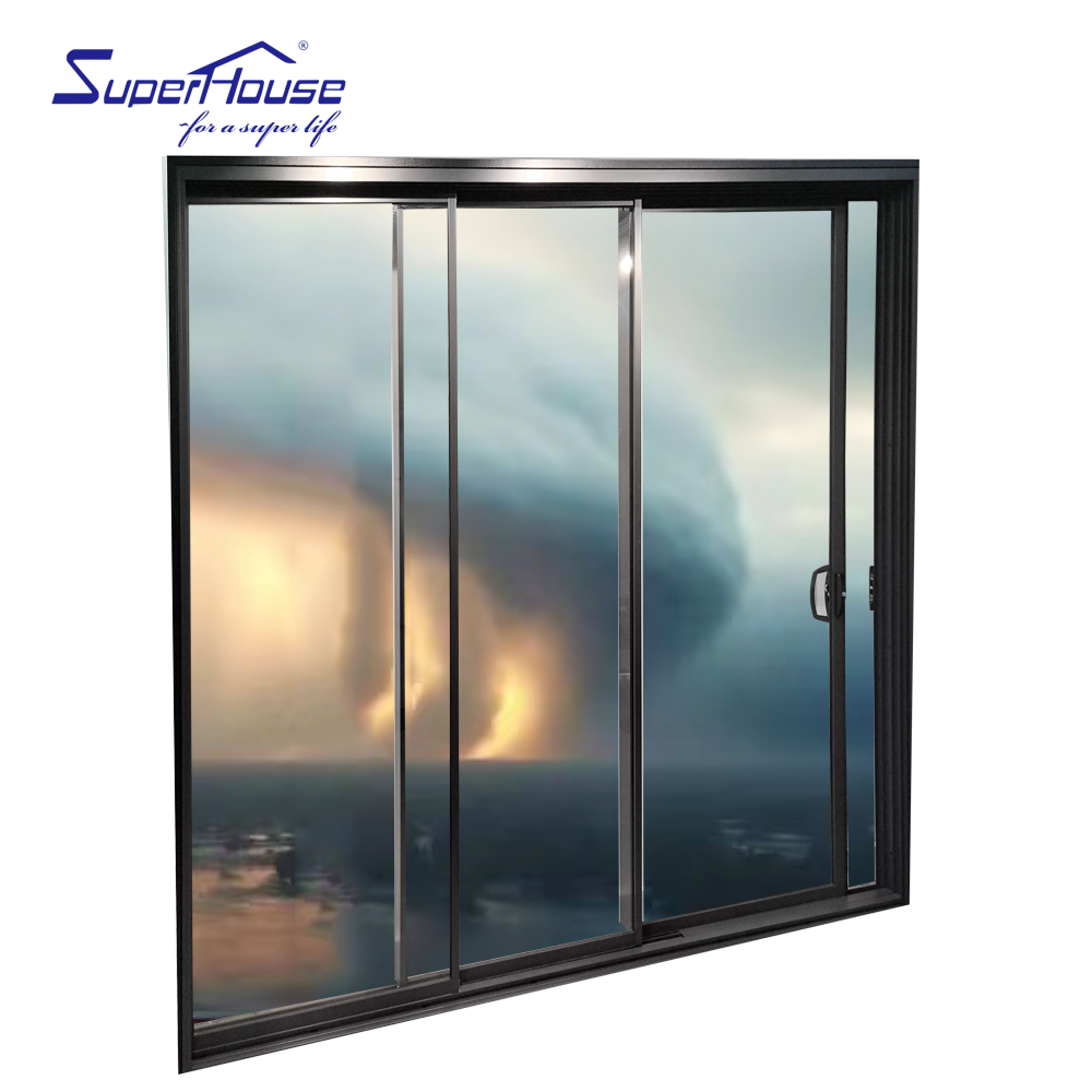 Mainly Export to Australia Modern Aluminium Double Toughened Glass Sliding Doors