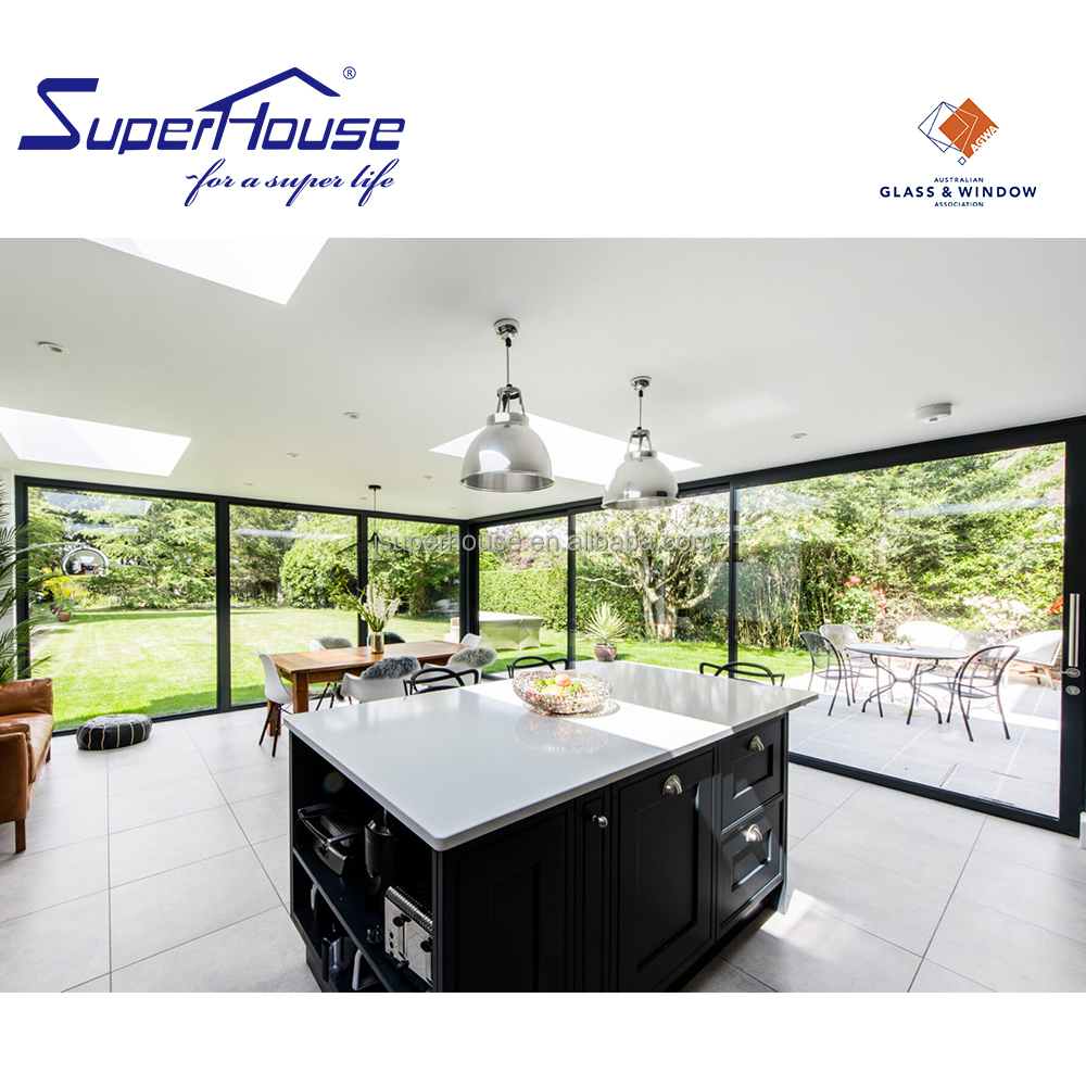 Commercial High Quality Impact Resistance Simple Design Sliding Door Aluminum Slide Impact Door Glass Sliding Doors
