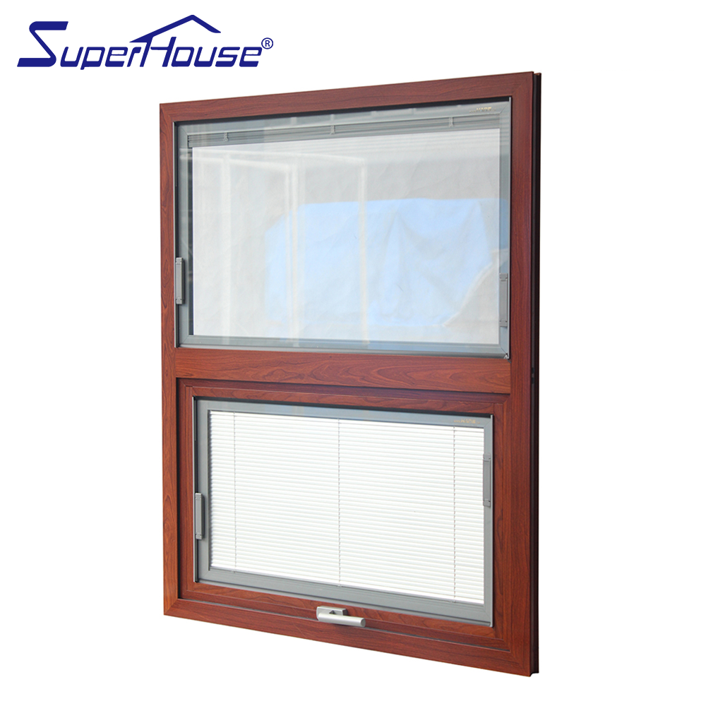 Customize American Awning Windows with Fixed windows Hurricane Proof Low-E Glass Windows Double Glazing Awning Windows