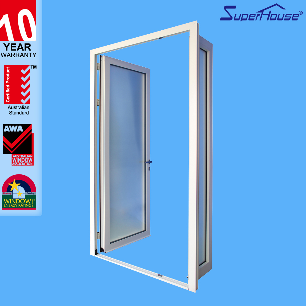 TOP China Manufacturer Frosted Glass Exterior French Glass Door