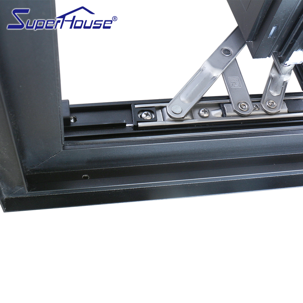 NZ Coastal Windproof Villa Windows Tilt Turn Sliding Casement Aluminum Frame 316SS Hardware