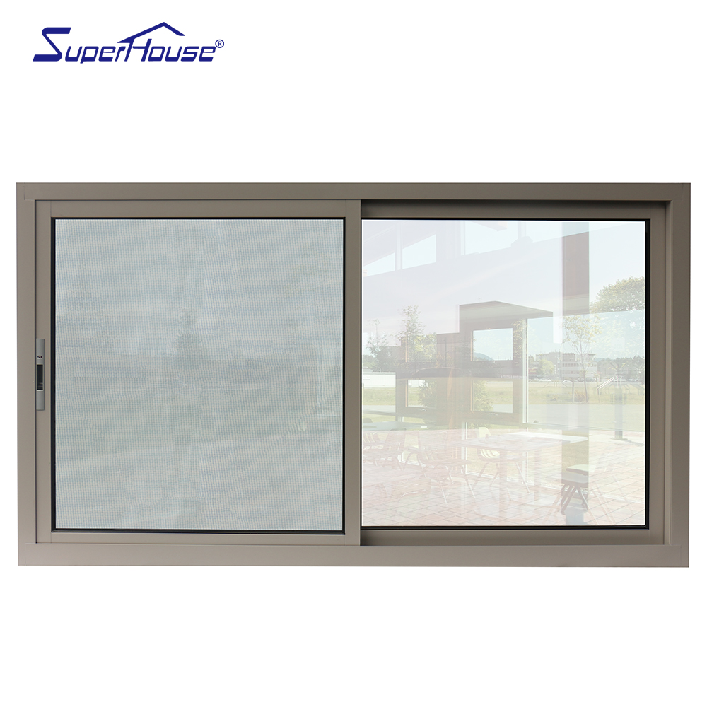 AS2047 Modern Design Sliding Window Double Glazing Aluminum Glass Sliding Windows