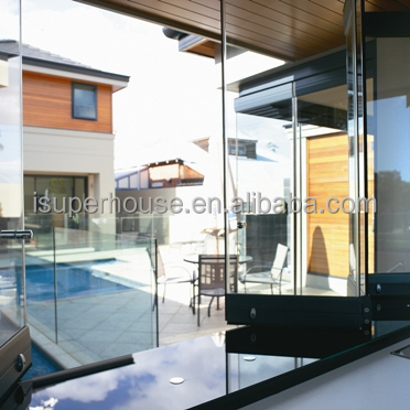 Frameless High Quality Folding  Glass Window Sliding Design With Super Price