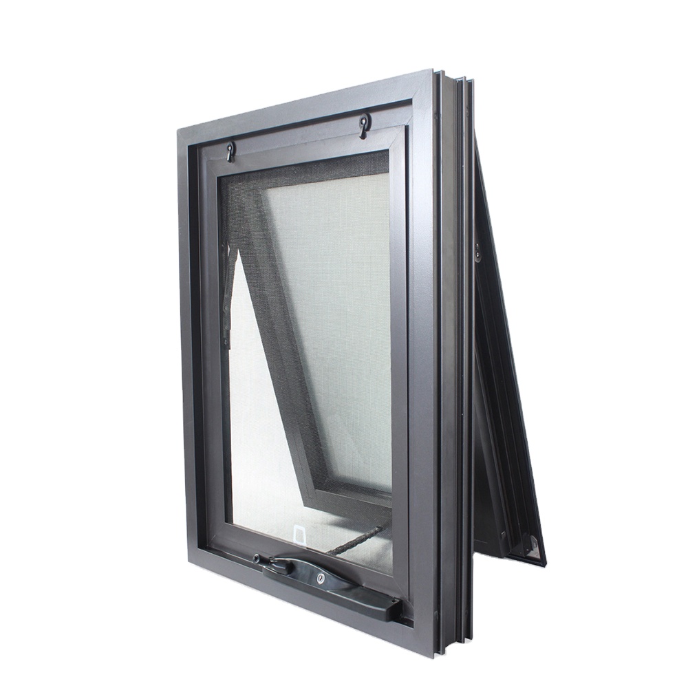 Premium Aluminum Awning Window  German Hardware Multi Point Lock Multi Layer Sealing 10 Year Warranty for Home Basement
