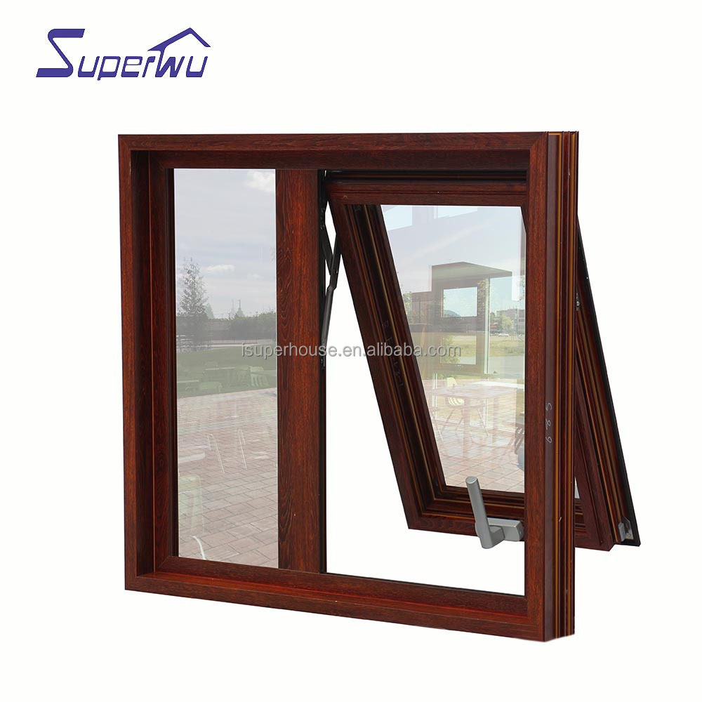 Miami Certified Hurricane Proof Awning Window Double Glazed Aluminum Alloy Energy Star for High Commercial Residential Building
