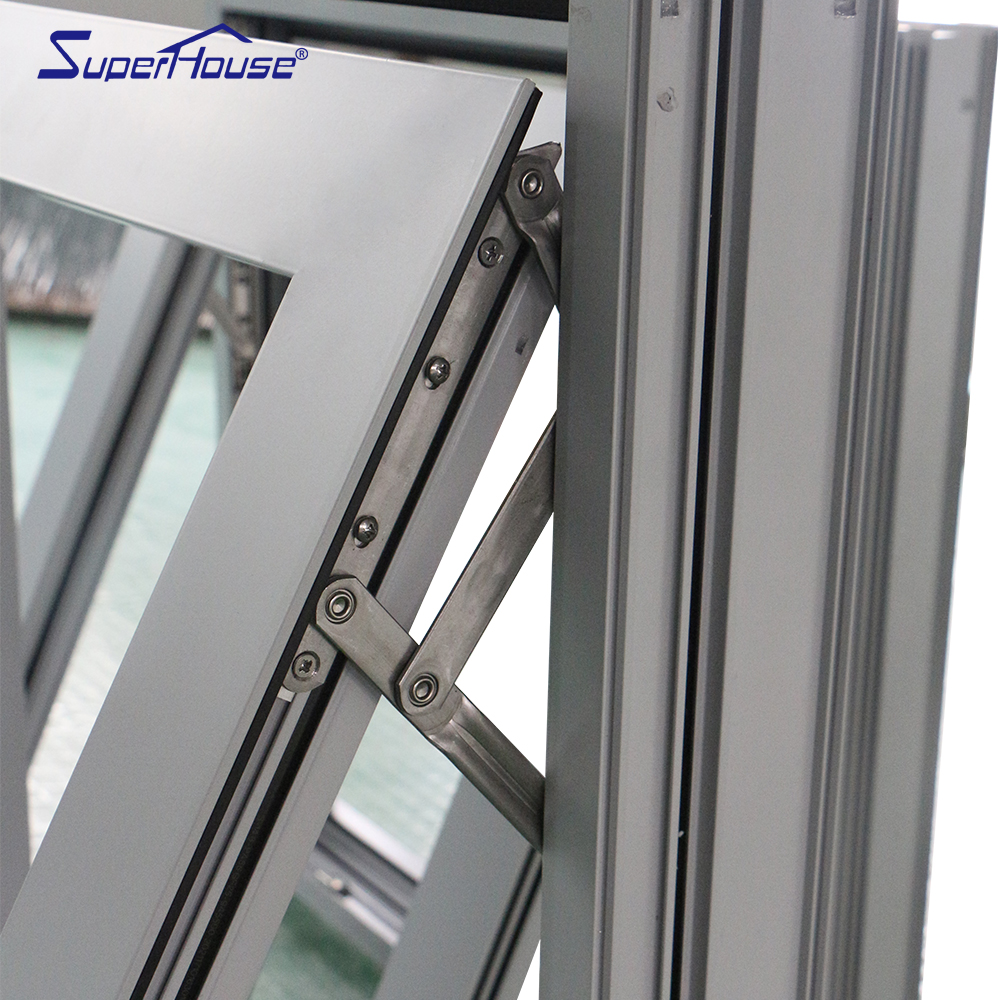 Superhouse Custom Sizes Aluminum Skylight with Modern Design for Outdoor Use Ventilation & Light Transmission Awning Window