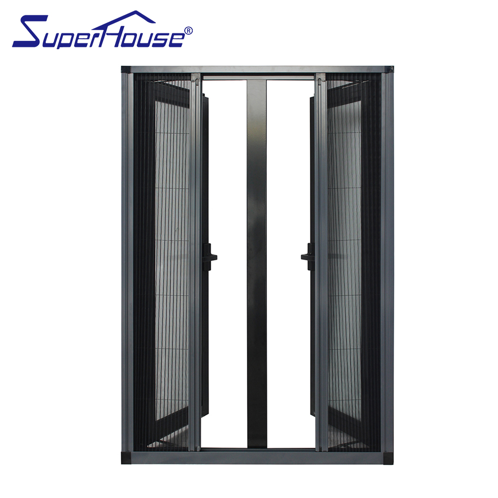 NOA Hurricane Certified Thermal Break American Window Big Glass Panel Aluminum Swing Casement Window with Retractable Mesh