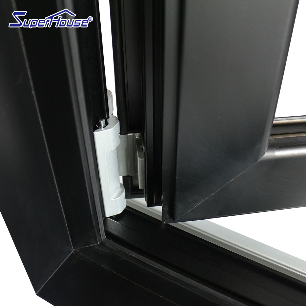 Superhouse Modern Design with High Quality Tempered Glass Windproof and Space-Saving Factory Price Aluminum Folding Window