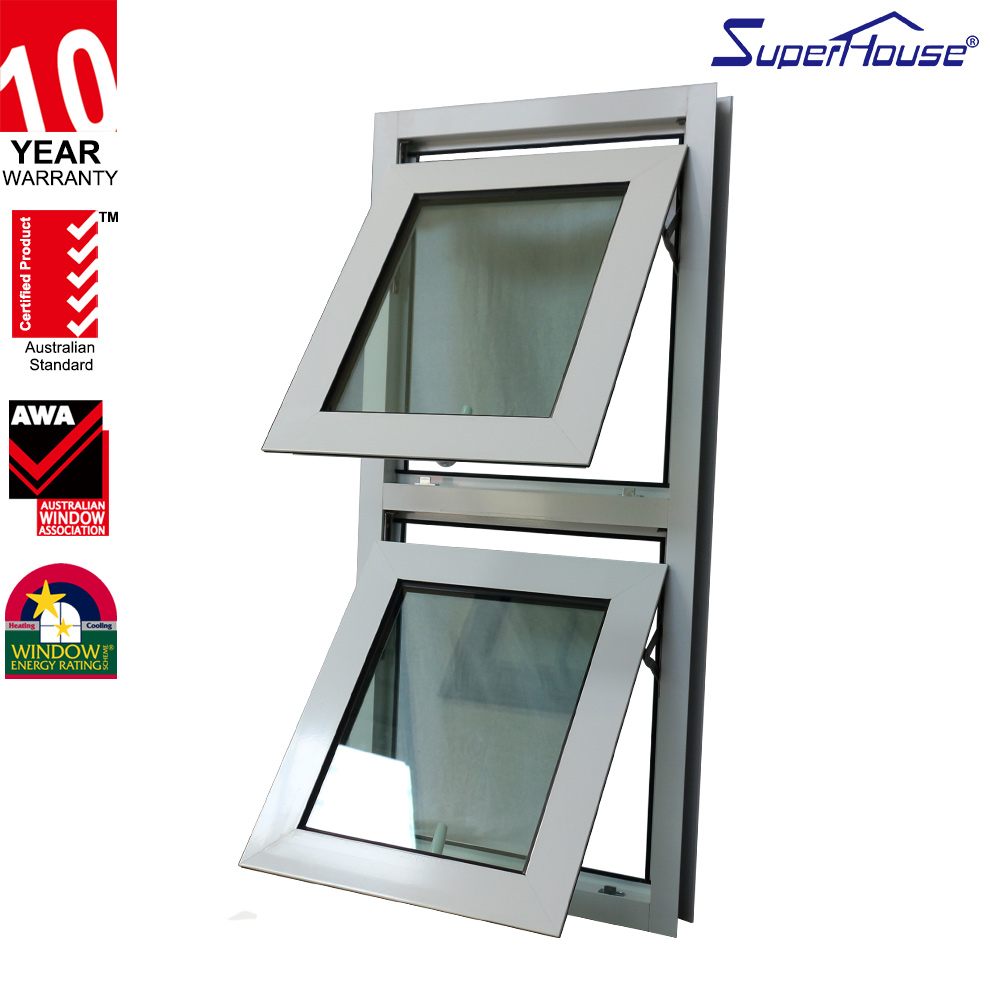 Aluminum Awning Window Hurricane Impact German Hardware 10 Years Warranty Reflective Glass Privacy Protection Street Front Shop