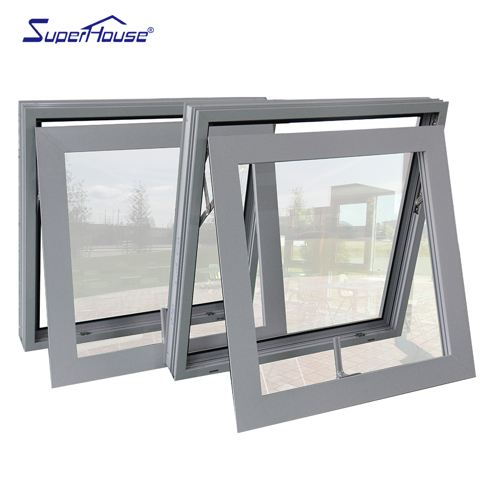 Superhouse Custom Sizes Aluminum Skylight with Modern Design for Outdoor Use Ventilation & Light Transmission Awning Window