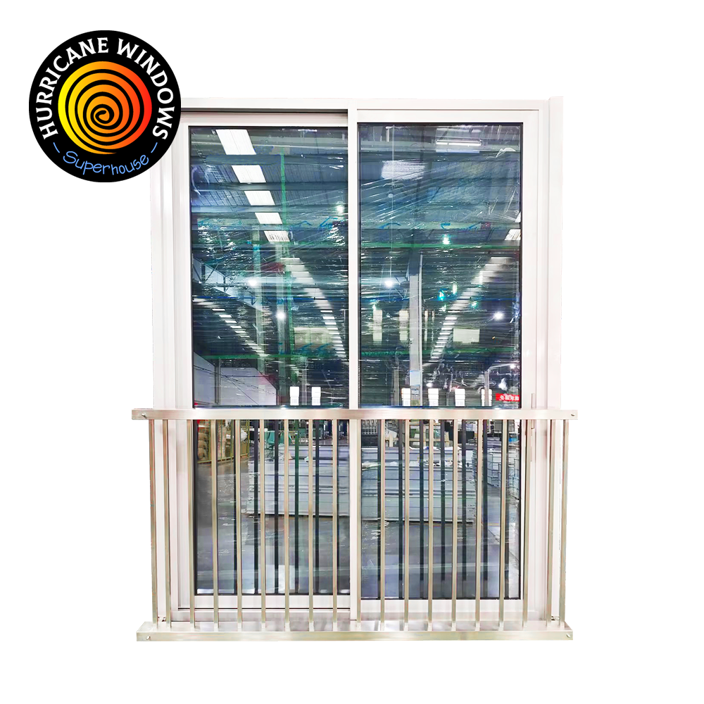 For Modern Design NFRC Certified Aluminum Alloy Hurricane Slide Impact Resistant Double Glazed Tempered Glass Garden