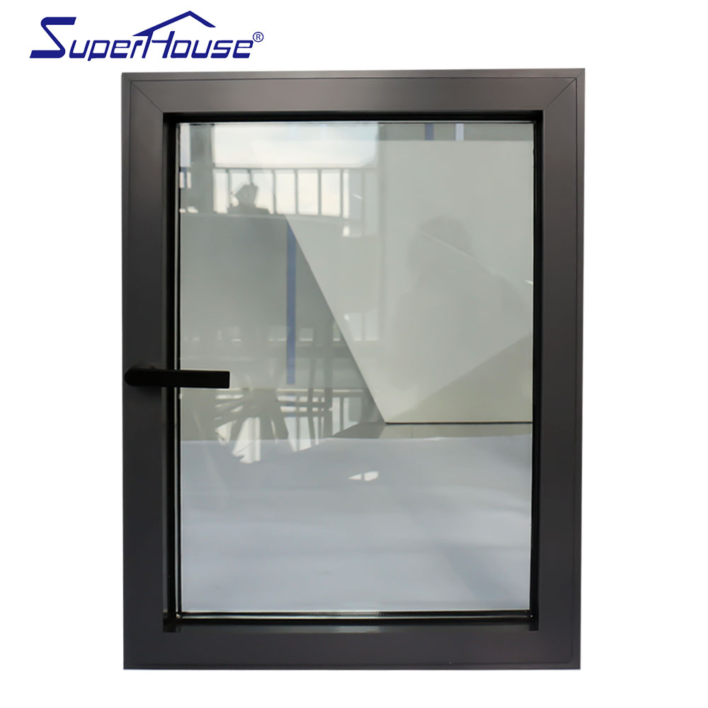 California Title24 Aluminum Thermal Break Casement Window Low-E Coating Multi Point Lock Energy Saving  for California Project