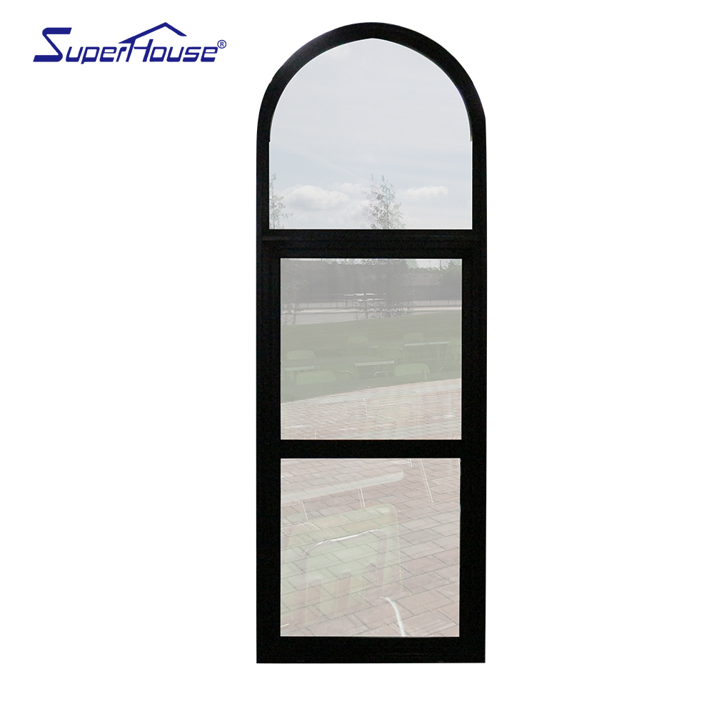 Curved Modern Aluminum Tilt Turn Windows for Commercial Buildings, Easy Clean Inward Opening, Soundproof for North America