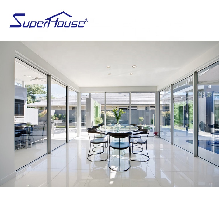 Commercial House Fixed High Transmittance Large Glass System Soundproof Thermal Insulation American Style Windows