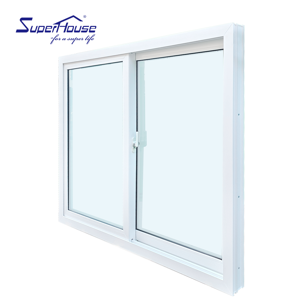 USA NFRC rated Vinyl sliding window high energy saving insulated tempered double low-e glass horizontal roller window