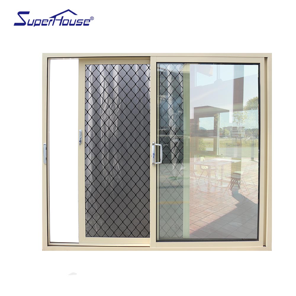 Customized Sliding Glass Door with Security Mesh SLIDING DOORS Partition Doors Graphic Design Modern Exterior Hotel Finished