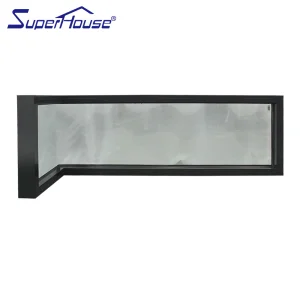 Superhouse Modern Design for Hotel and Villa Customized Large Tempered Glass Windows Aluminum Fixed Window