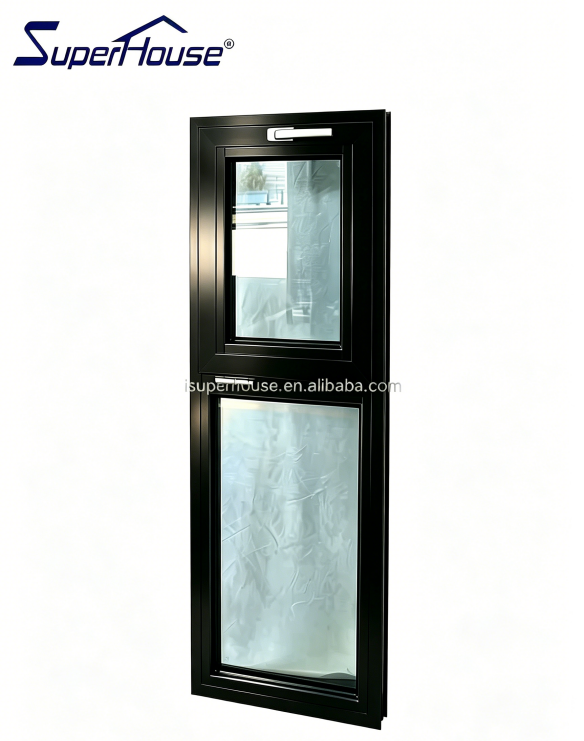 NOA Certified Aluminum Tilt&Turn Window Florida Hurricane Proof D2015 Powder Coating Anti-Corrosion for Living Room Ventilation