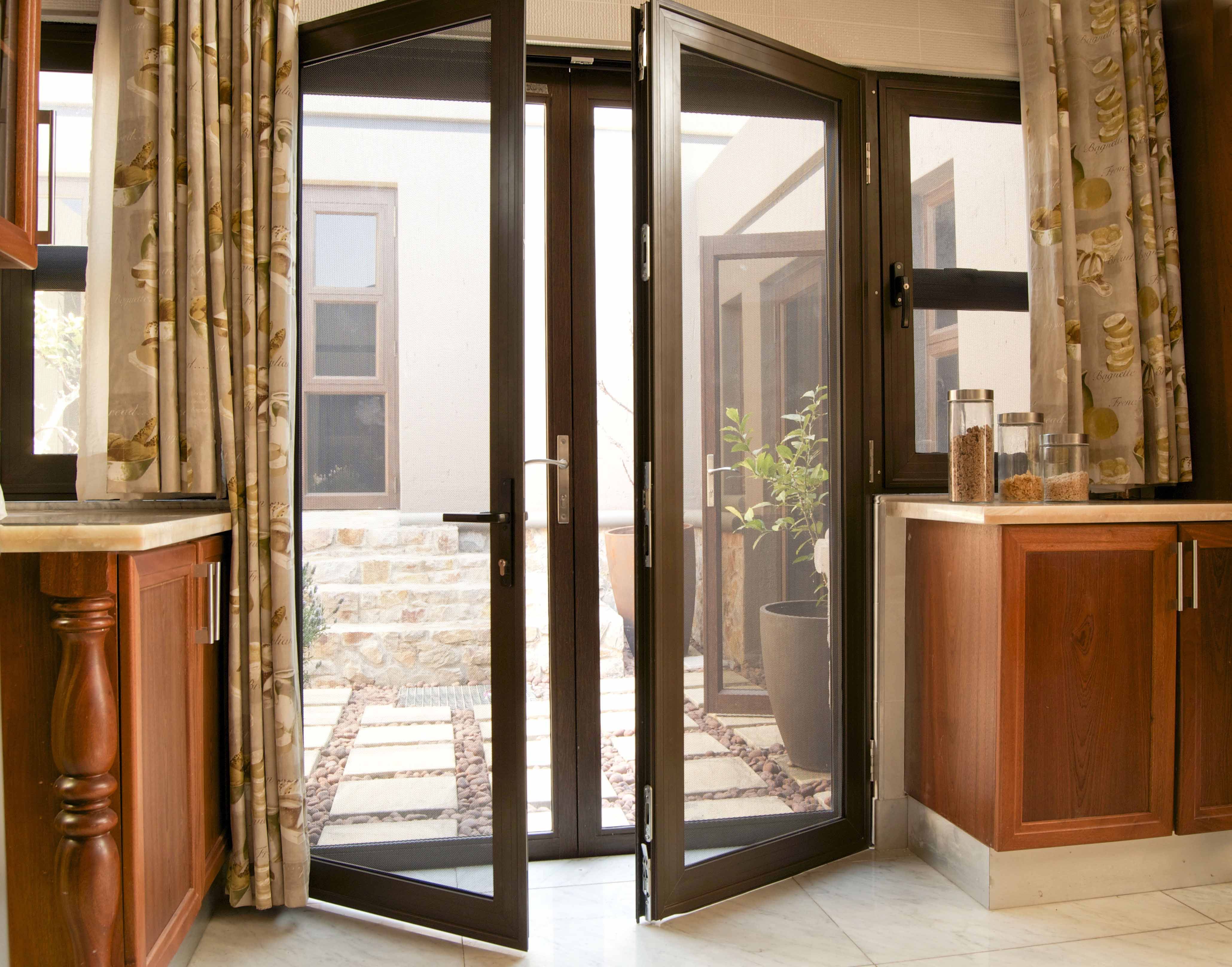 French Garden Entry Door Aluminum Hurricane Impact Double Glazed Waterproof Soundproof Exterior Door for Patio Villa Entrance