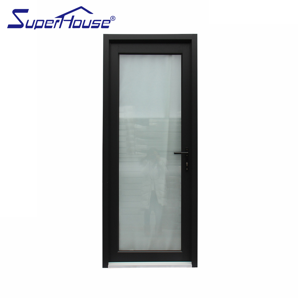 AS2047 Australian Standard Customized Black Color Aluminum Exterior French Doors With White Glass Hinged Front French Door