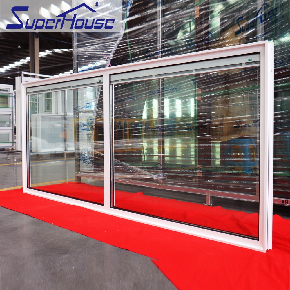 Superhouse Superior Quality Double Glazed Window Sliding Glass Aluminum Stainless Steel Modern Window Graphic Design Customized