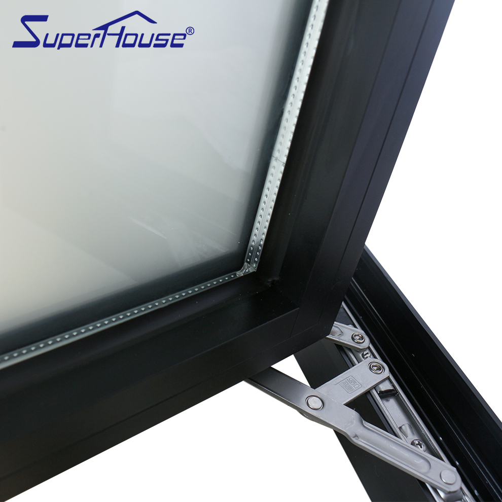 NZ Coastal Windproof Villa Windows Tilt Turn Sliding Casement Aluminum Frame 316SS Hardware
