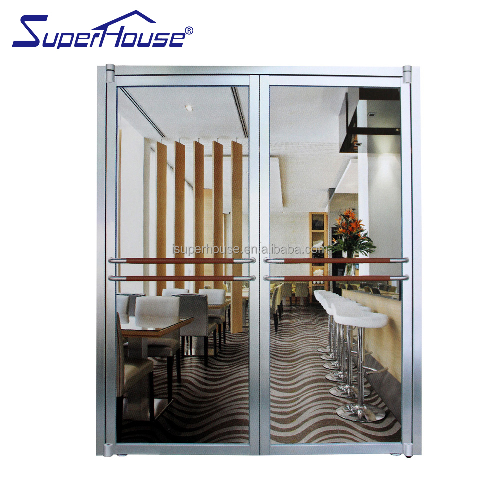 Commercial Hotel Shop Automatic Sensor Entrance Door Aluminum Double Glazing German Hardware 10 Years Warranty Energy Star