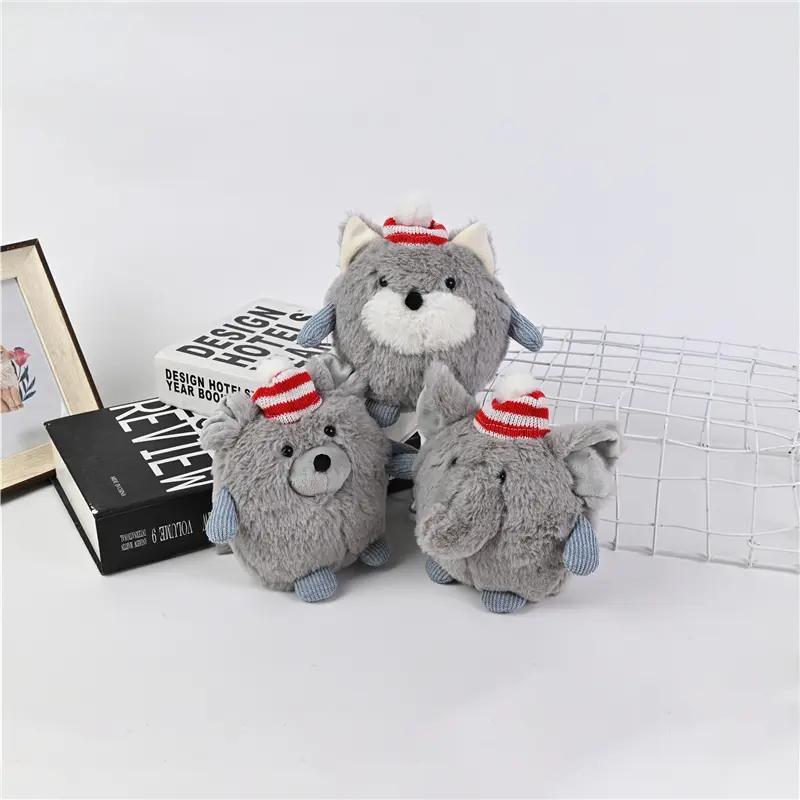 China Creative Christmas Stuffed Plush Toy Cute Christmas Hat Deer Bear animal Plush Doll Supplier, Suppliers