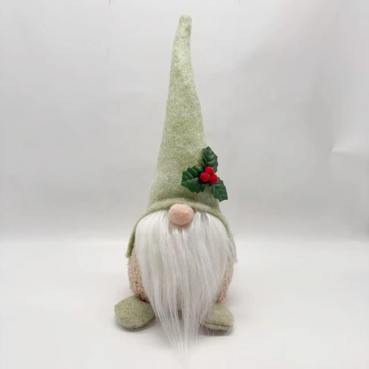 Wholesale Christmas Gnome Decorations | Green Felt Hat with Holly Accents Manufacturer, Factory