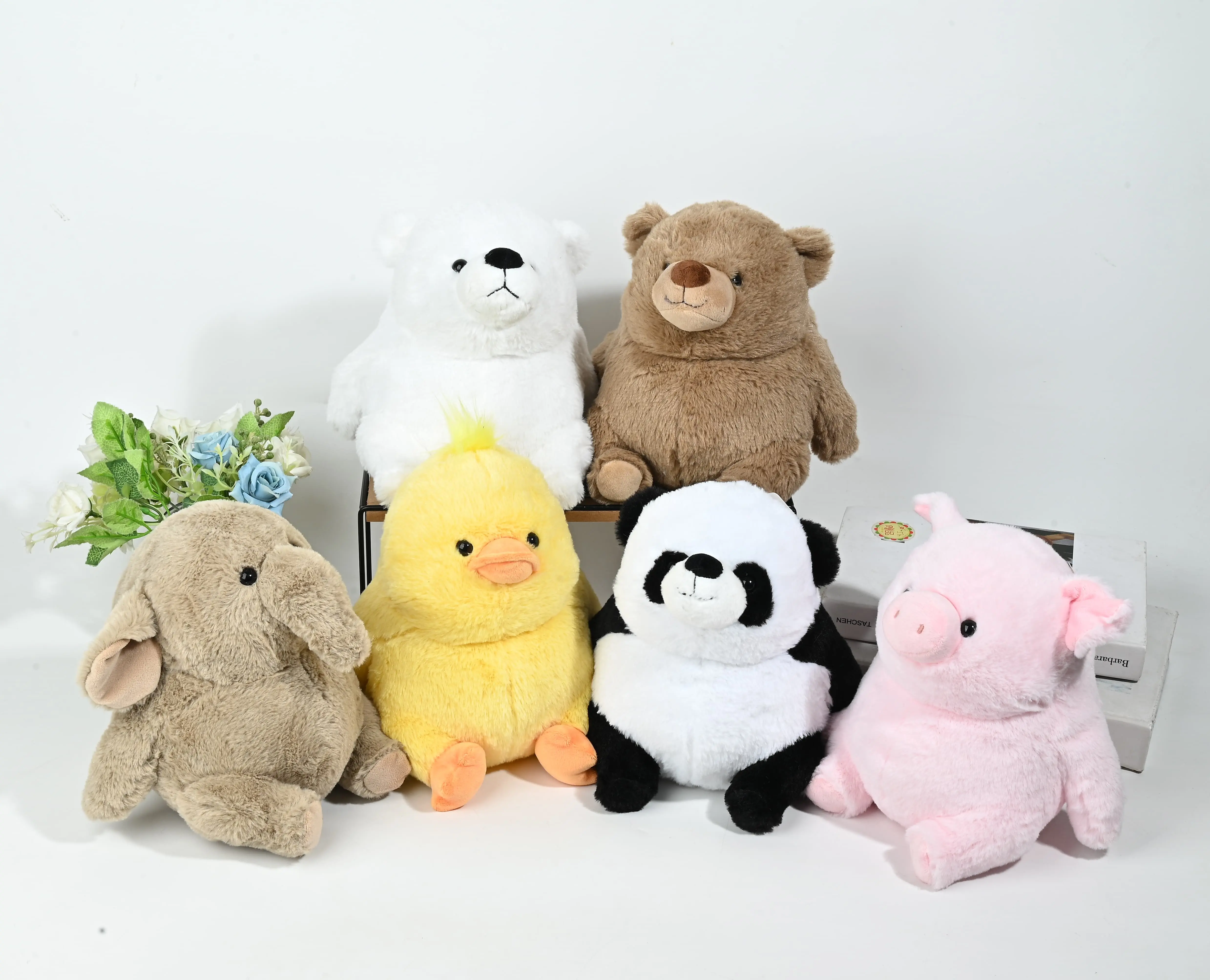 Wholesale Bestselling 6-Pack Chubby Plush Animal Bundle - Squishy Stuffed Animals for Cuddling & Gifting Supplier, Factories