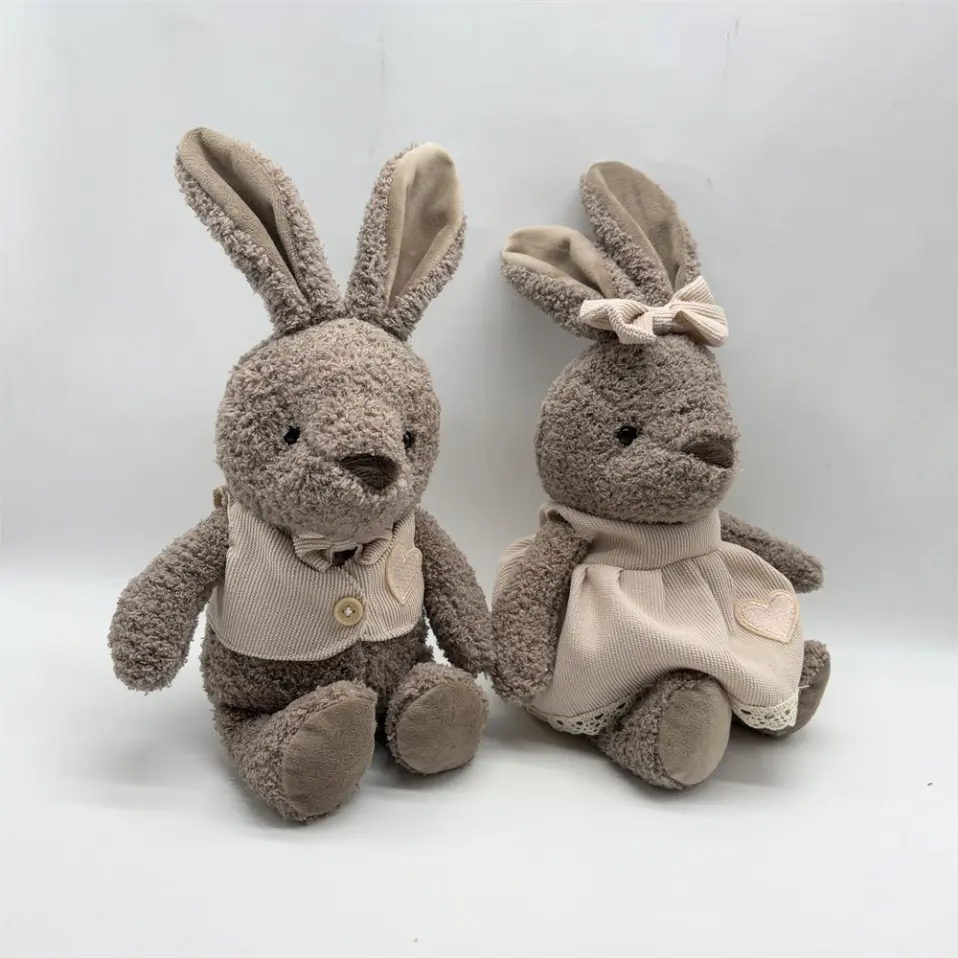 China Cozy Bunny Plush Pairs: Soft Textured & Stylishly Dressed (Charming Gift Duos!) Manufacturer, Factory
