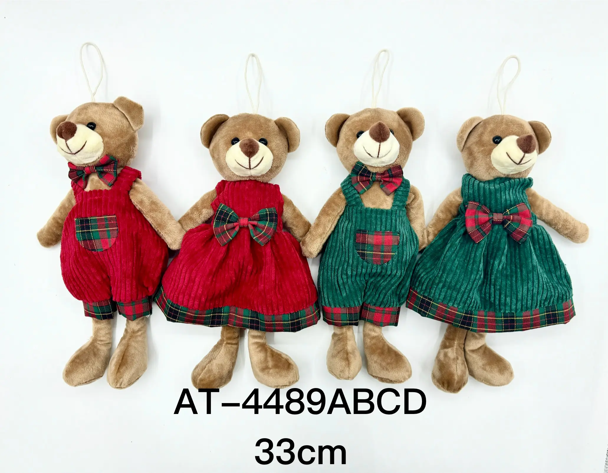 Wholesale Cozy Christmas Teddy Bears: Plush Couples in Festive Outfits (33cm) Factory, Factories