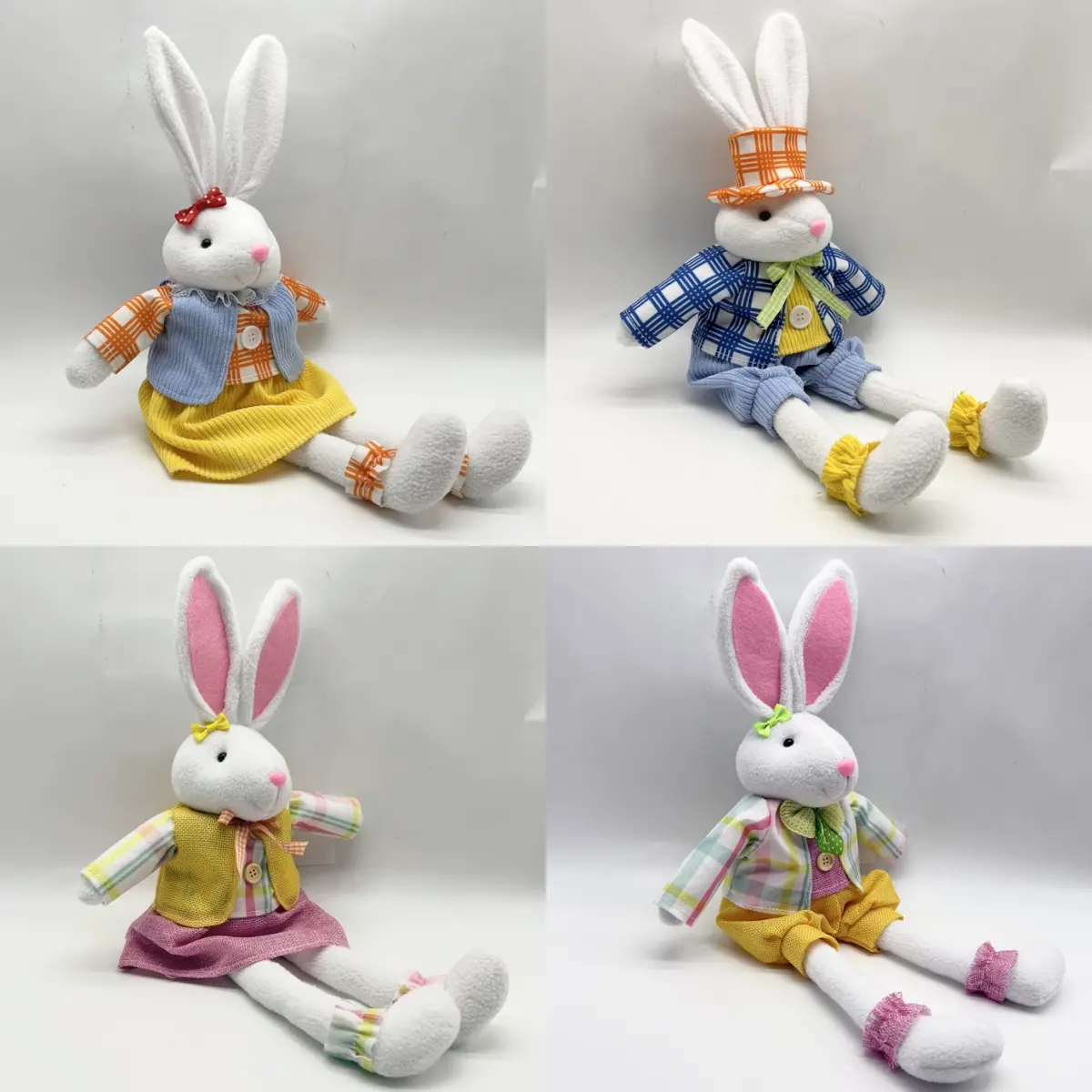 Wholesale Colorful Easter Bunny Wreaths with Rattan & Happy Easter Accents Manufacturer, Factories
