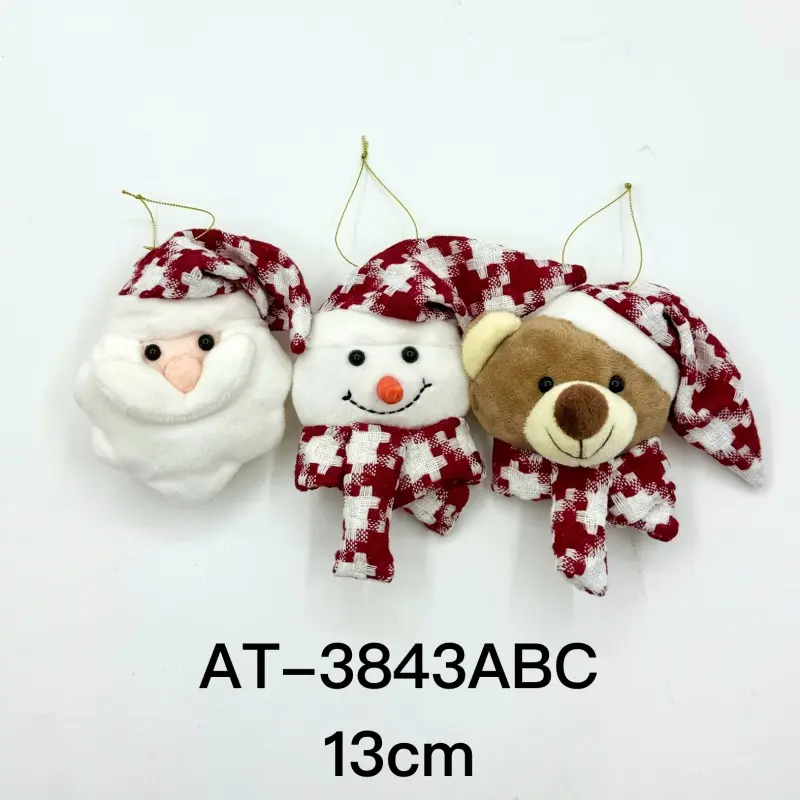 China 13cm Christmas Plush Ornament Sets: Santa/Snowman/Teddy Trio (3 Styles) Supplier, Factories