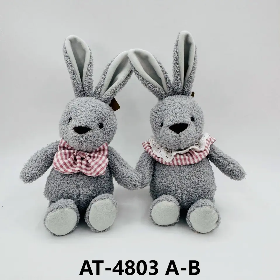 China Irresistible Checkered Bunny Pair: Cozy Plush Couples for Gifting Manufacturer, Suppliers