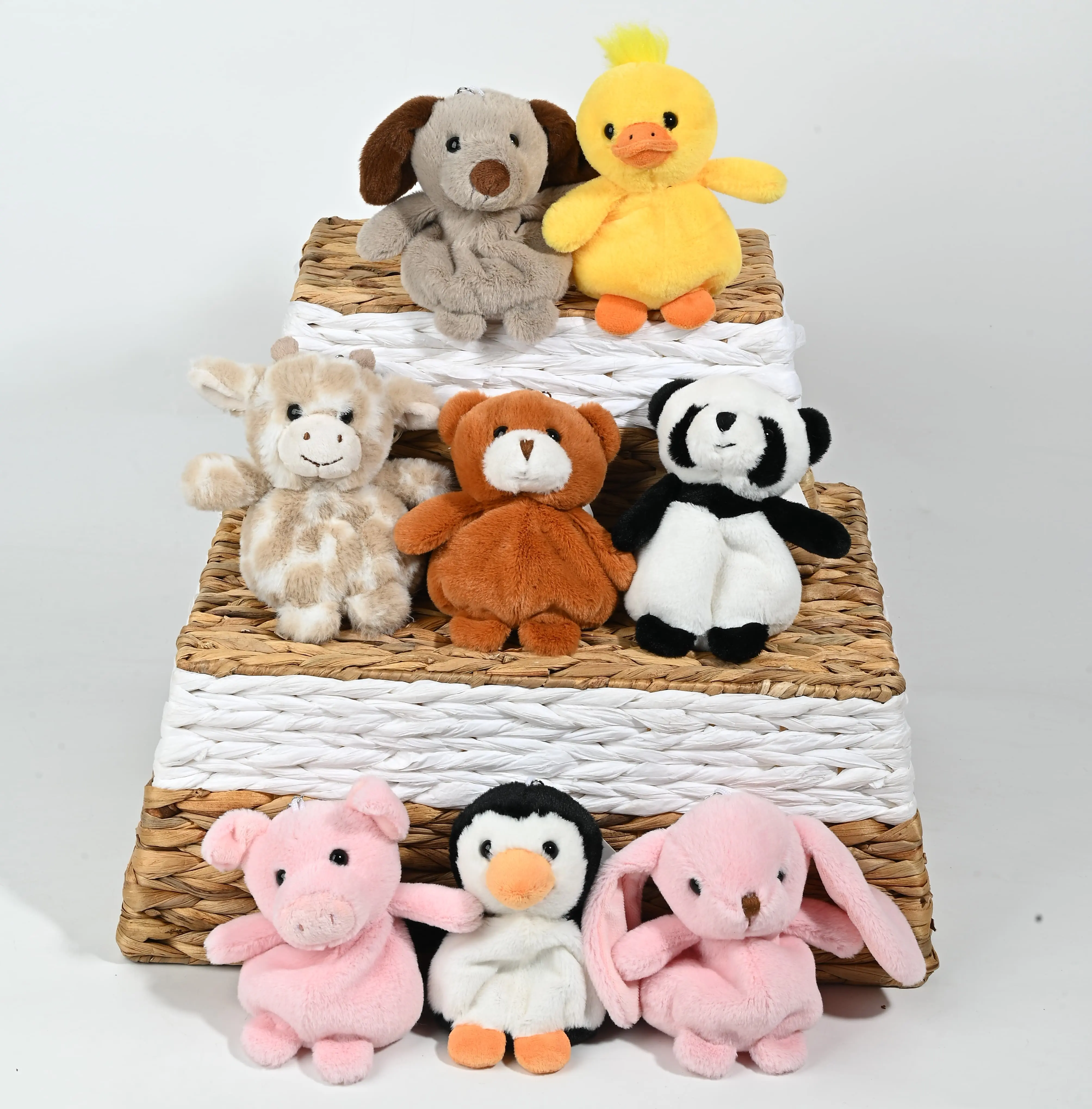 Wholesale 8-Pack Mini Plush Animal Keychain Set - Portable Stuffed Charms for Bags & Gifts Manufacturers, Supplier