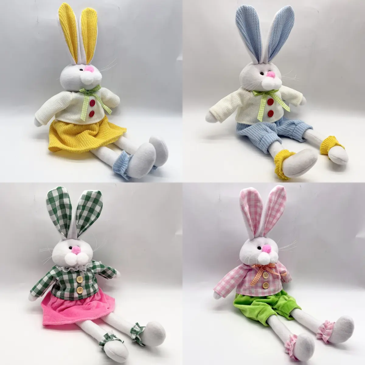 Wholesale Colorful Easter Bunny Wreaths with Rattan & Happy Easter Accents Manufacturer, Factories