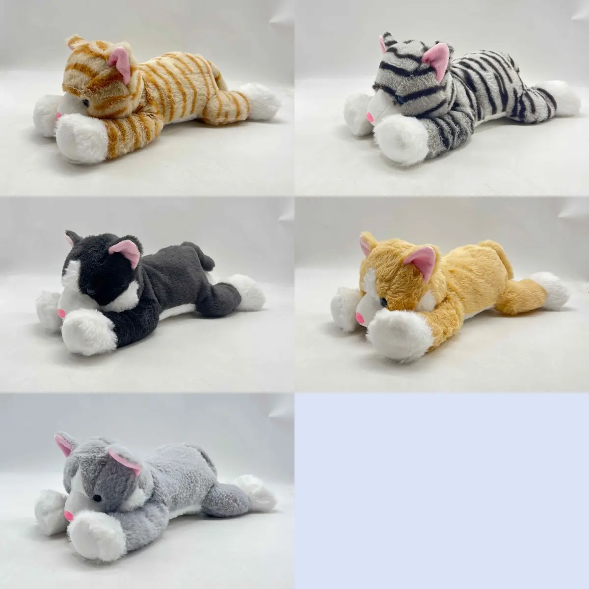 China Adorable Lying - Down Cat Plush Toys - Multiple Colors, Cute & Cuddly Feline Companions Manufacturer, Factories
