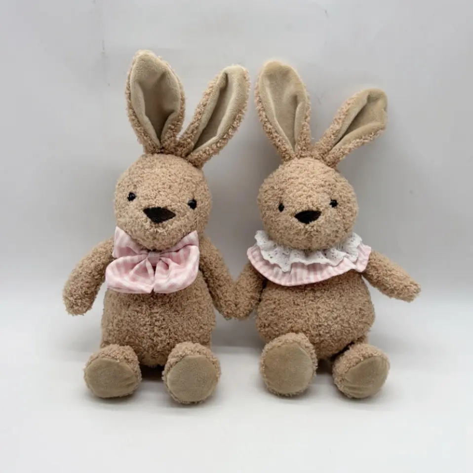 China Irresistible Checkered Bunny Pair: Cozy Plush Couples for Gifting Manufacturer, Suppliers