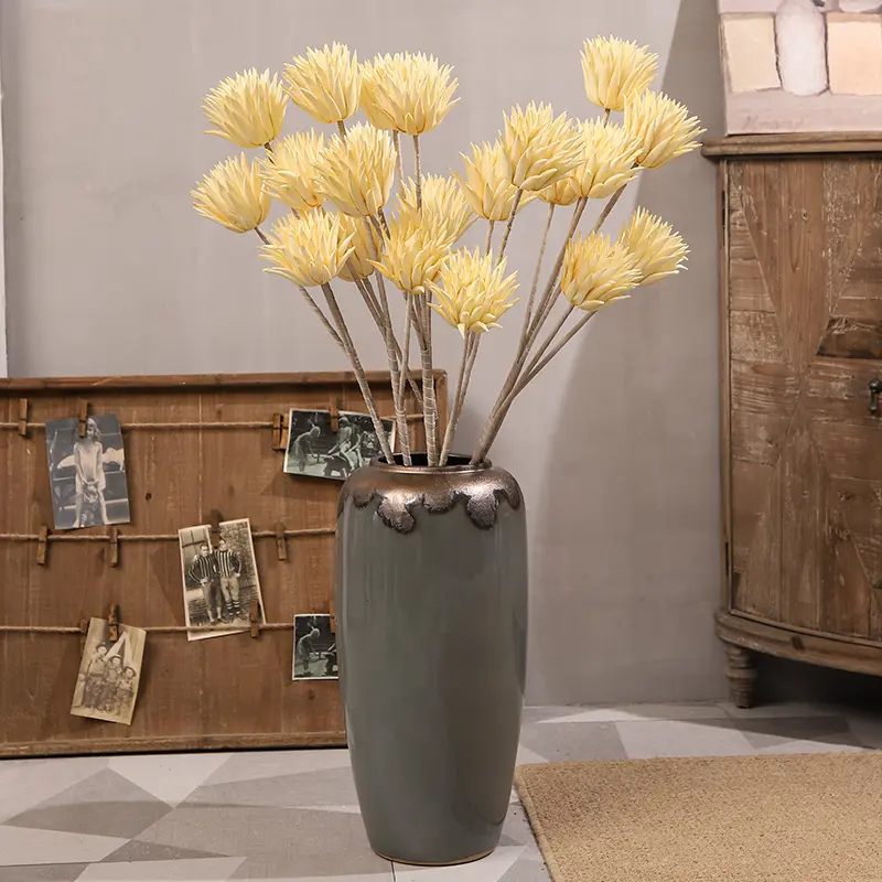 Wholesale PE Artificial Emperor Flower Good Quality Dried Flower Wedding Bedroom Decoration Hot Sale Manufacturer, Suppliers