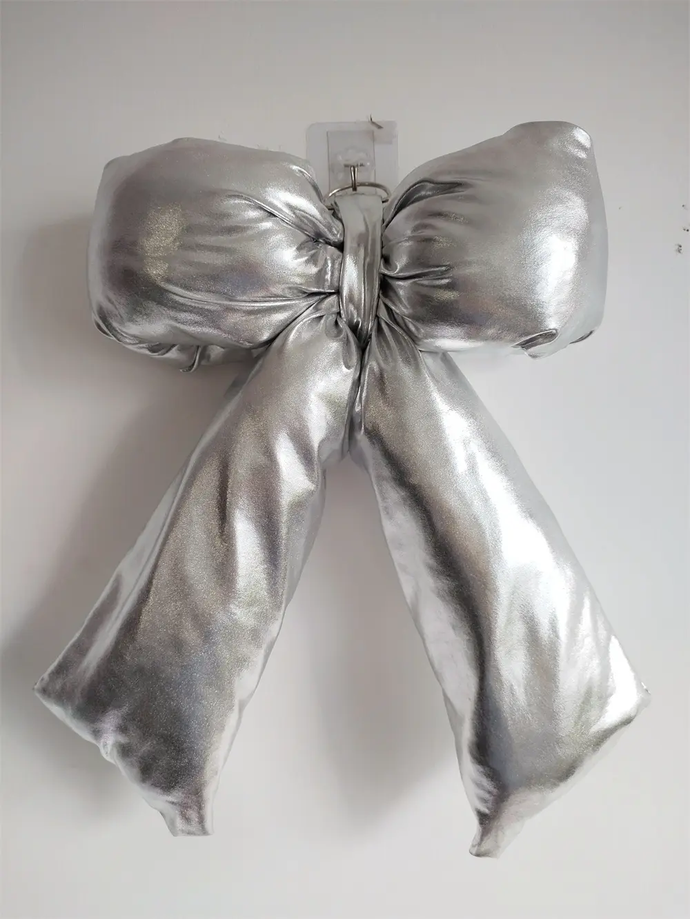 Wholesale Metallic Gold & Silver Plush Bow Decor – Hanging Holiday Bow Decorations Set Supplier, Factory
