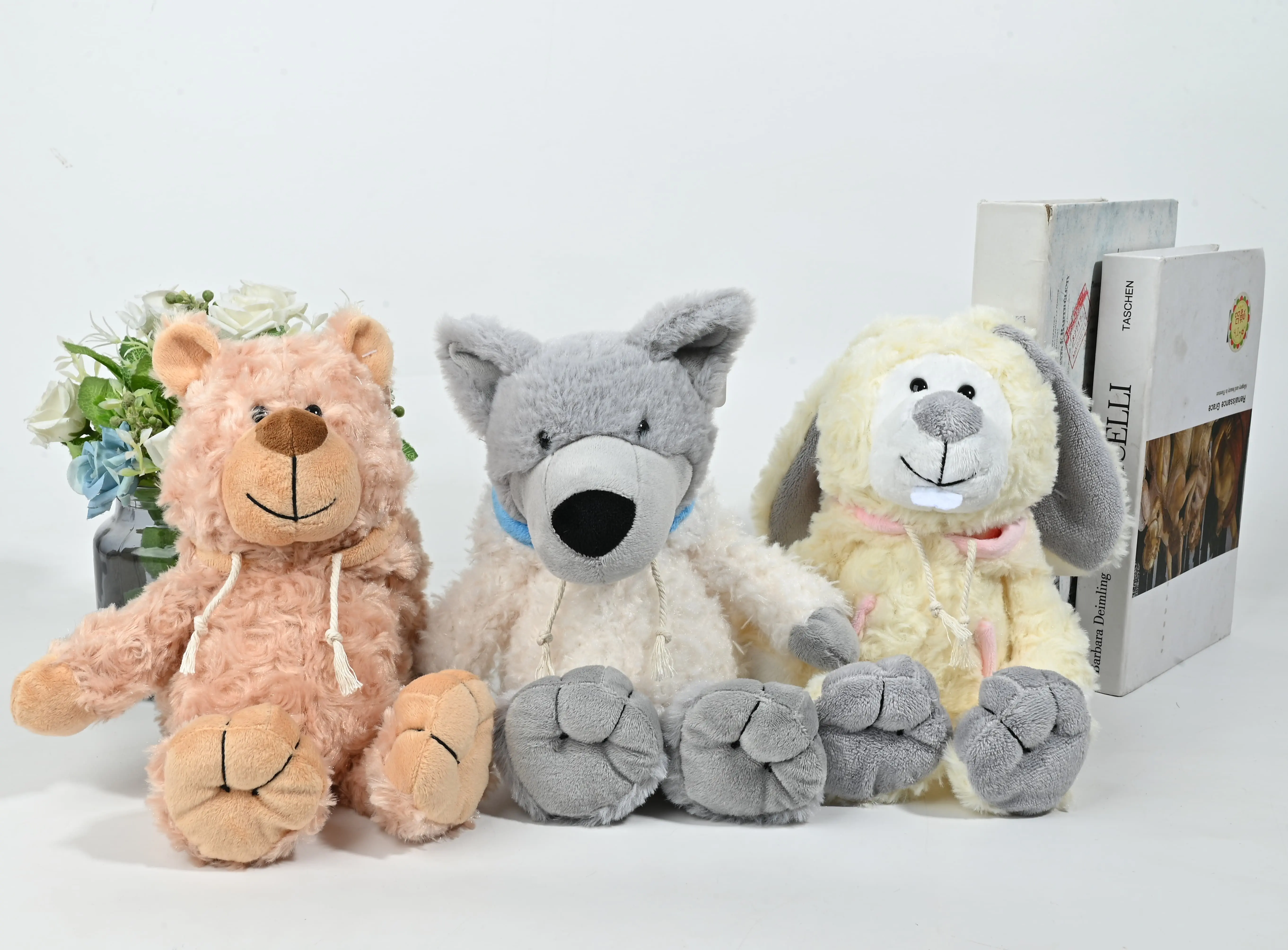 China Cute Hooded Plush Animal Set - Soft Stuffed Toys with Hats for Gifts Manufacturers, Suppliers